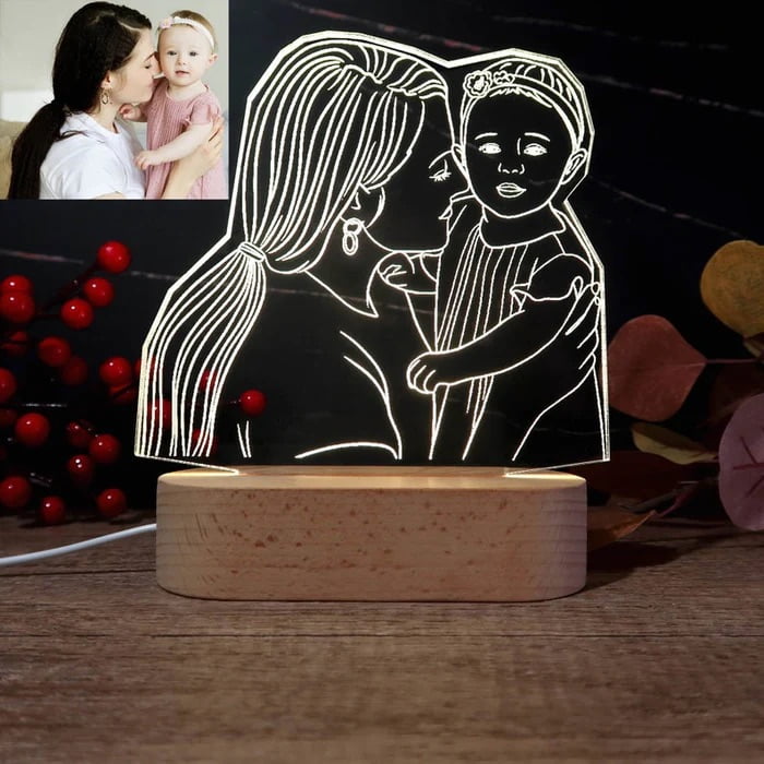 Personalized 3D Photo Acrylic LED Lamp