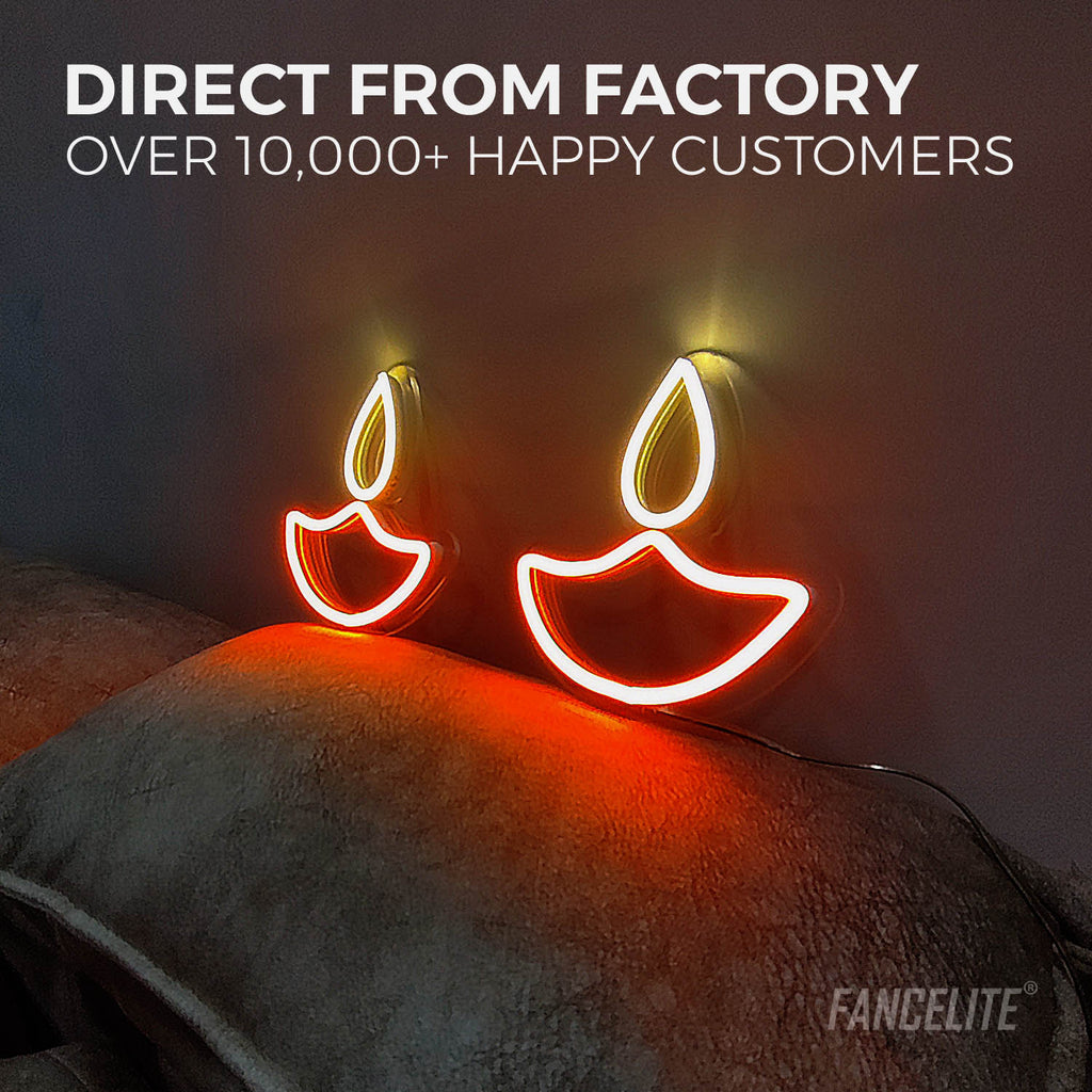 Diya Neon Light Sign