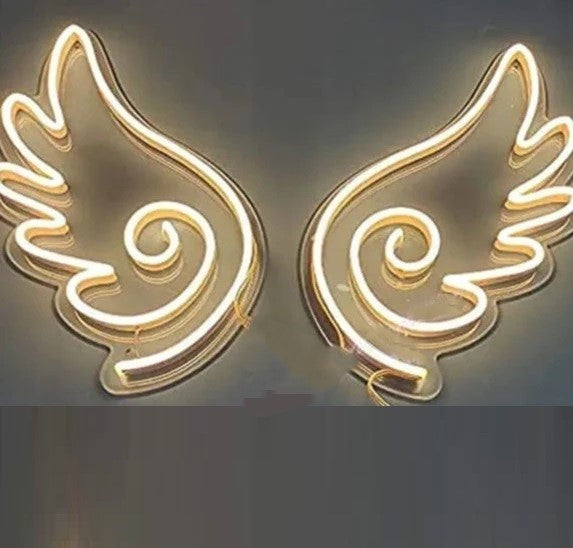 Wings LED Neon Light Sign Custom Neon Sign (36x36 Inch)