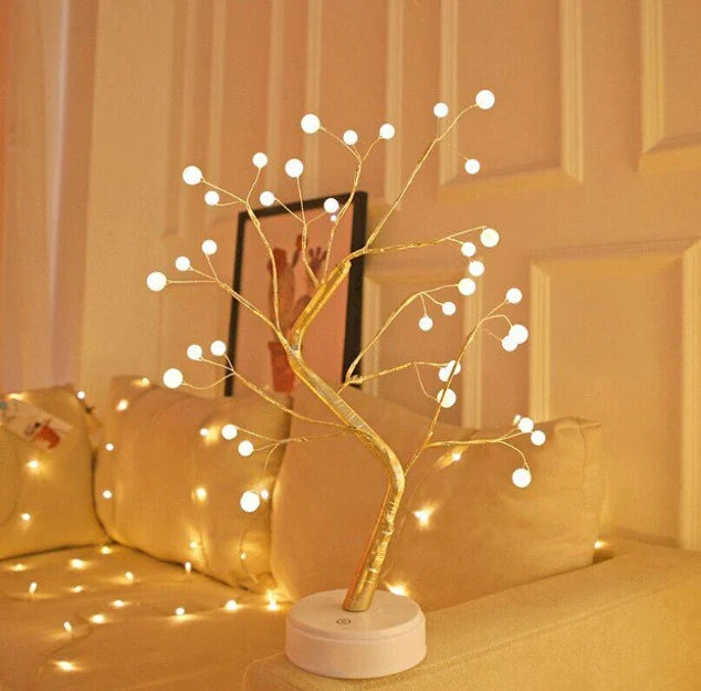 Enchanting Spirit Tree LED Lamp: 108-Light Bonsai Glow for Festive &amp; Home Decor | USB/Battery | Touch Control
