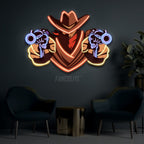 Cowboy UV Printed Neon Sign