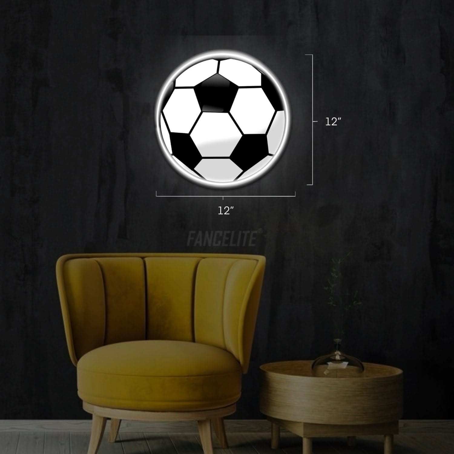 Soccer Ball UV Printed Neon Sign