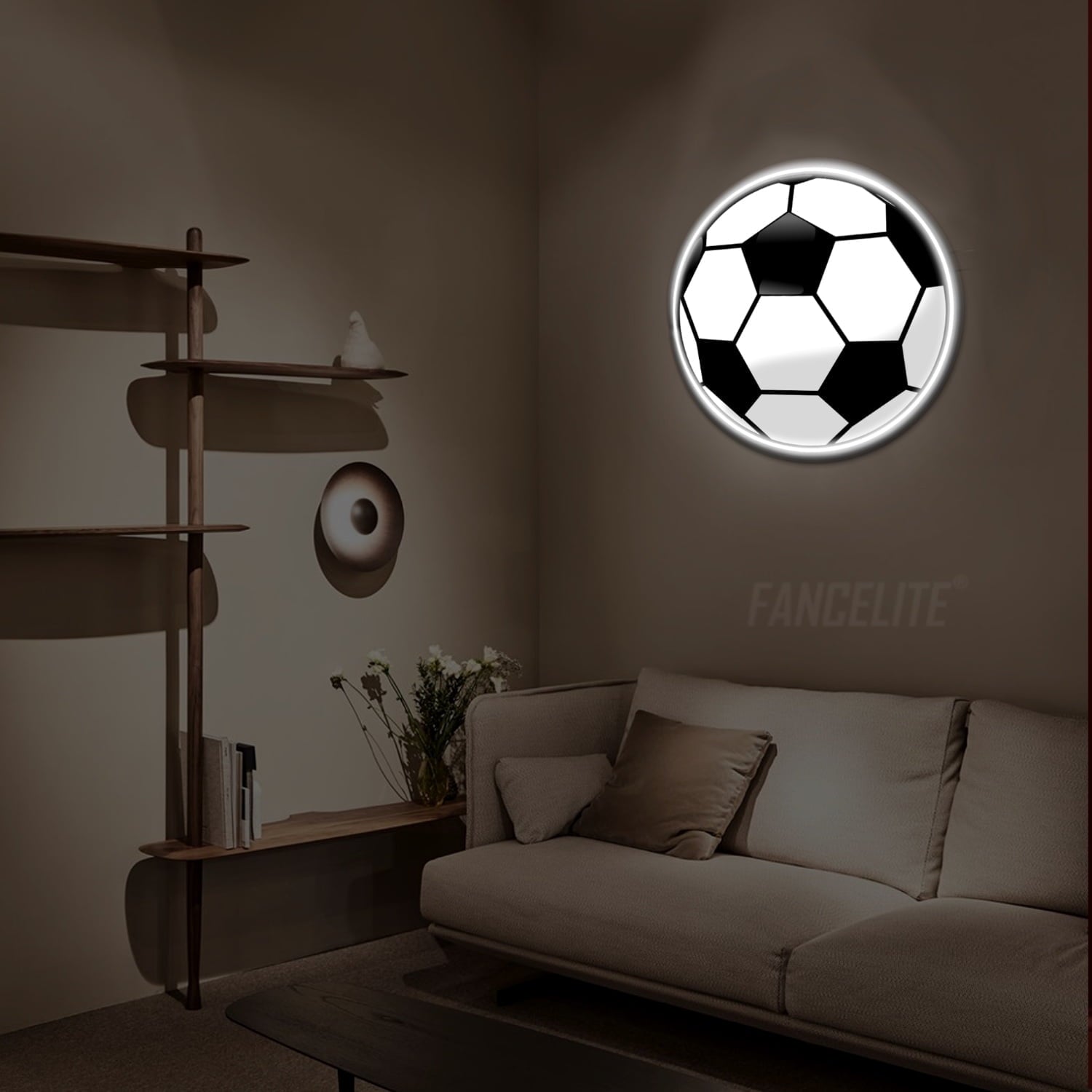 Soccer Ball UV Printed Neon Sign