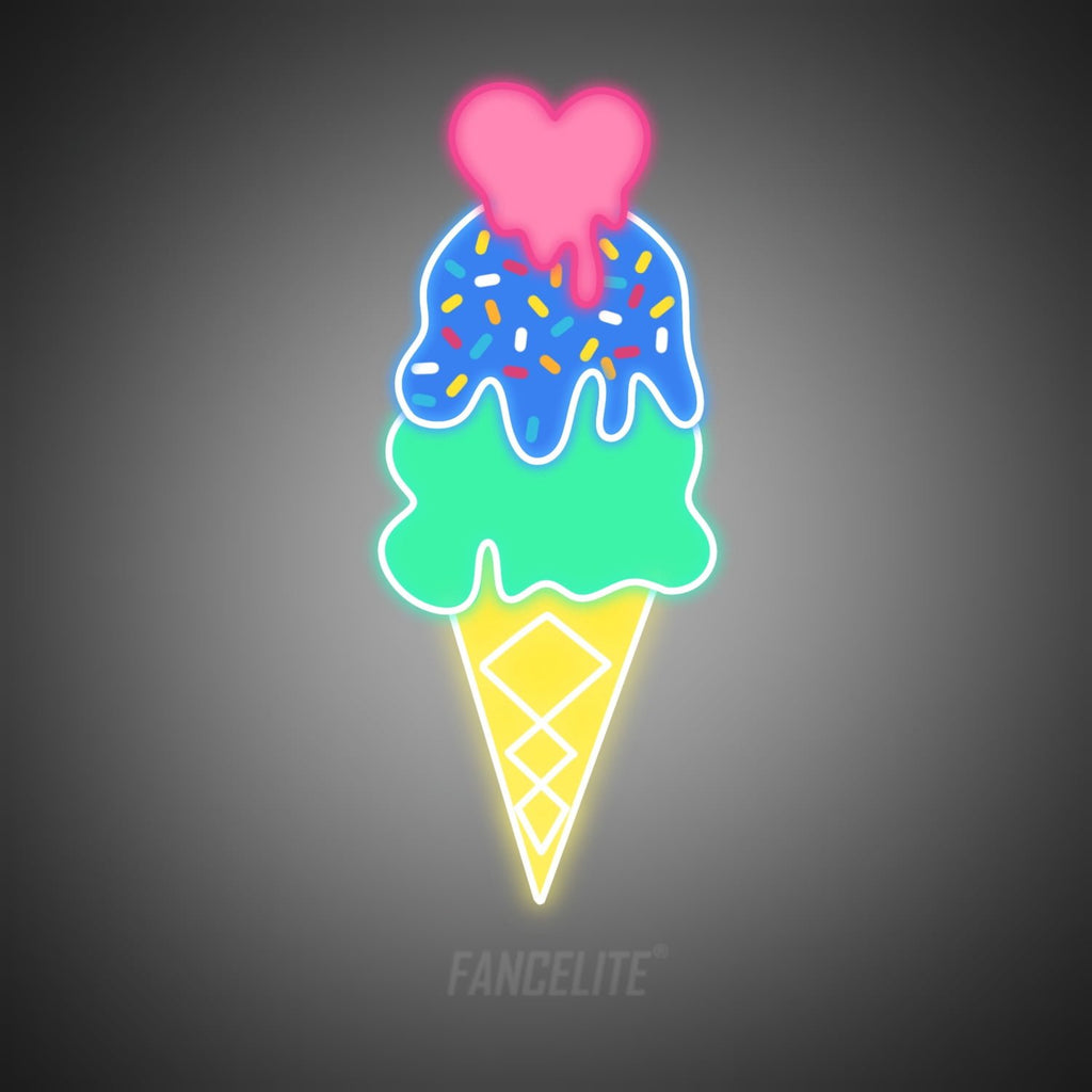 Ice Cream - Chill Treats UV Printed Neon Sign