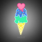 Ice Cream - Chill Treats UV Printed Neon Sign