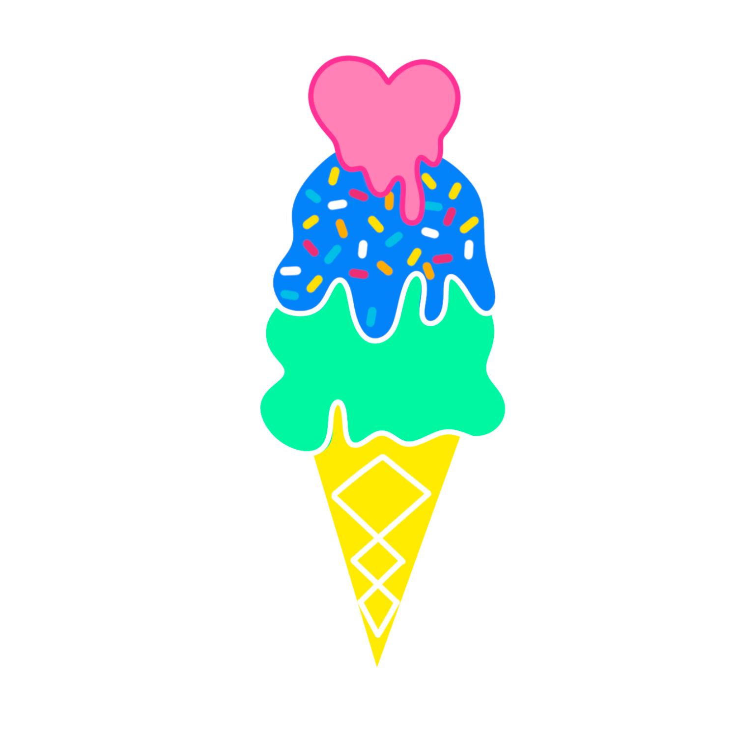 Ice Cream - Chill Treats UV Printed Neon Sign