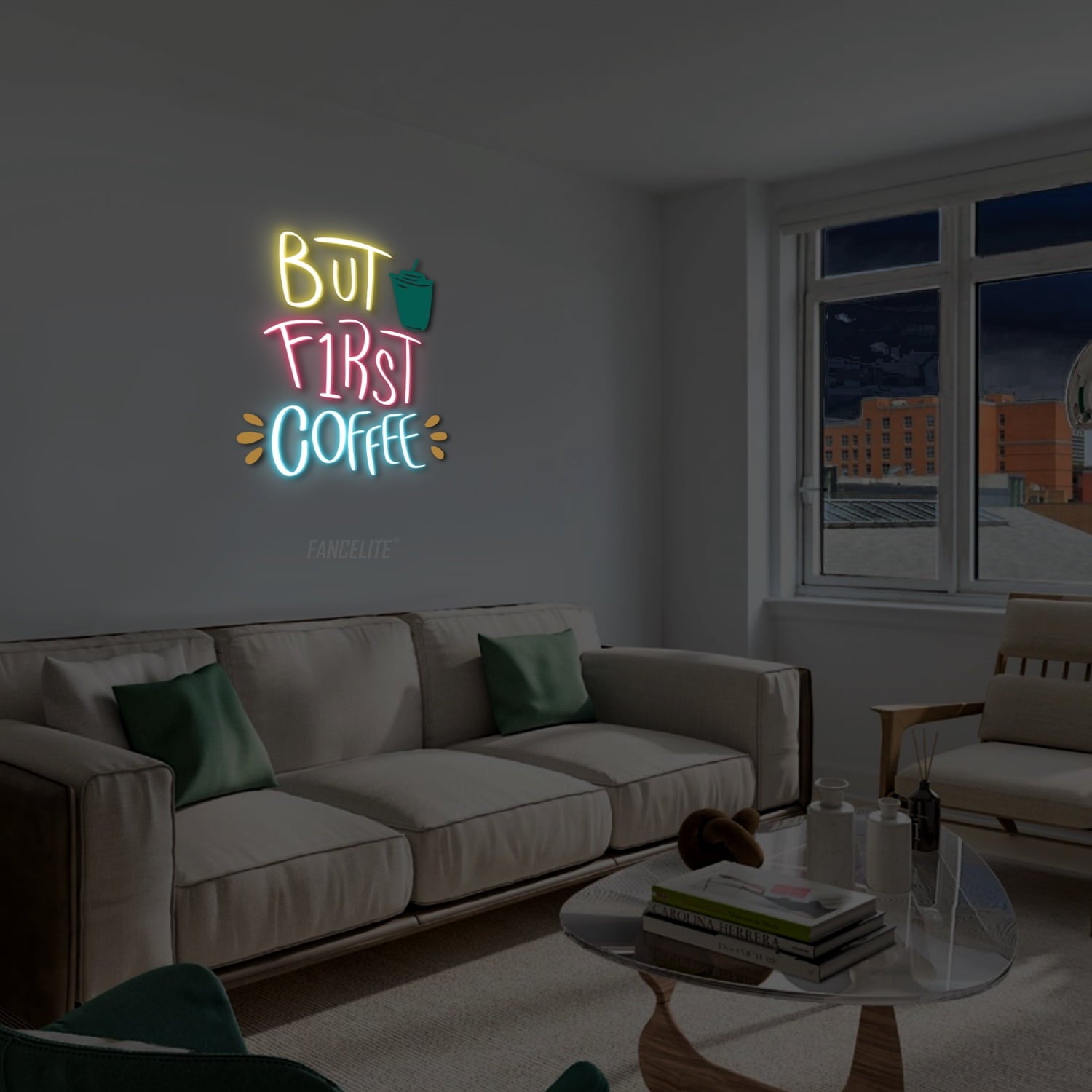 But First Coffee UV Printed Neon Sign