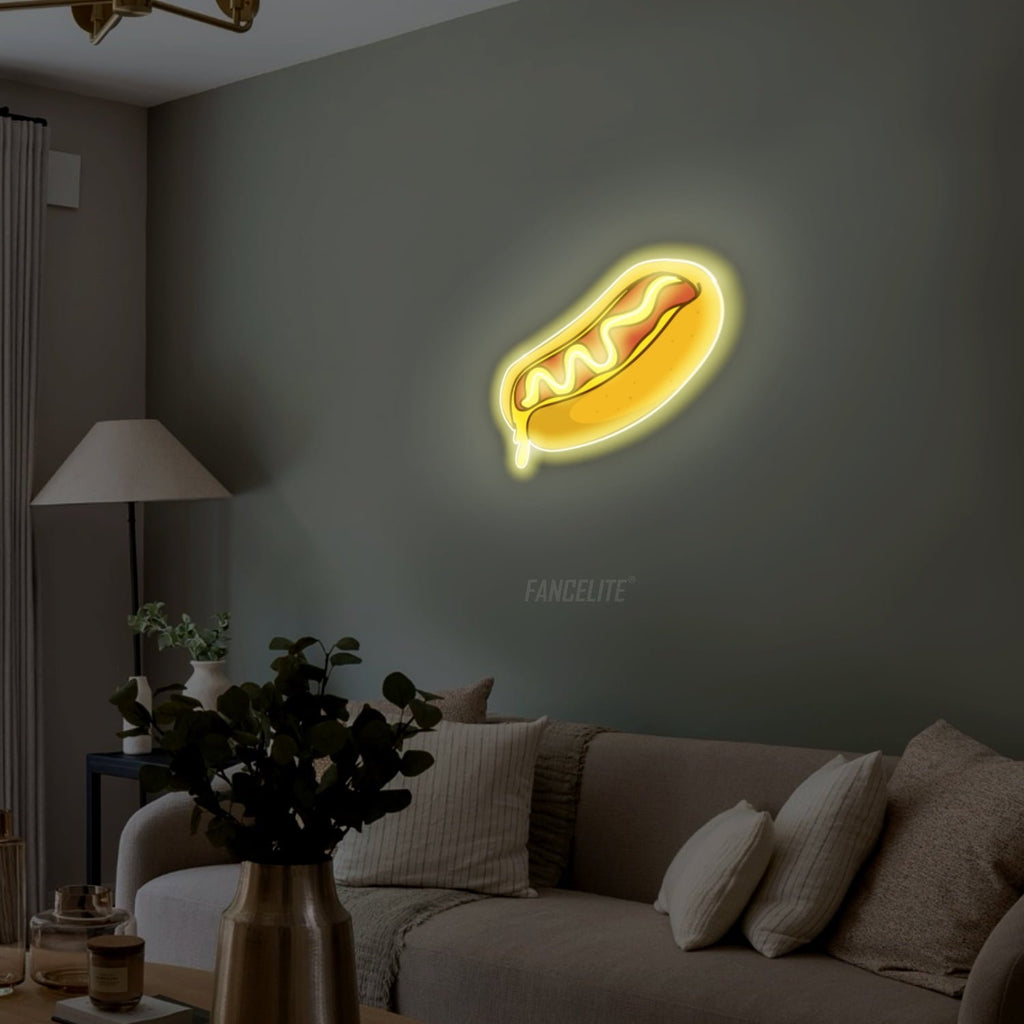 Sizzling Hot Dog UV Printed Neon Sign