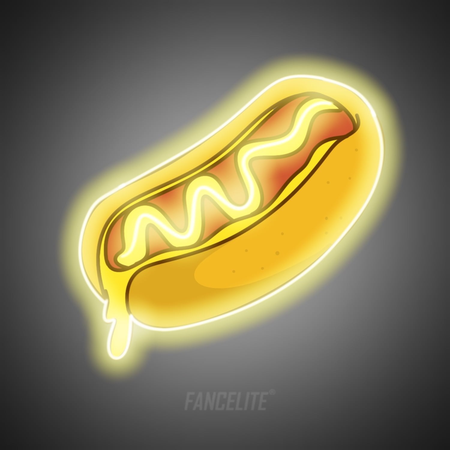 Sizzling Hot Dog UV Printed Neon Sign