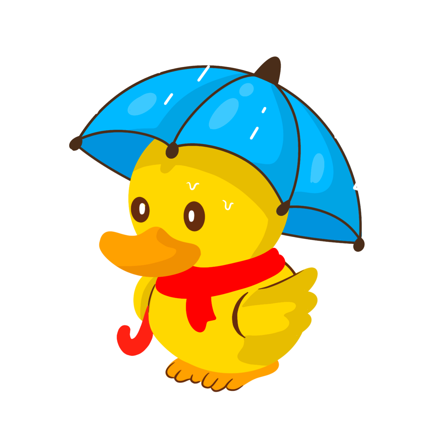 Cute Duck On A Rainy Day UV Printed Neon Sign