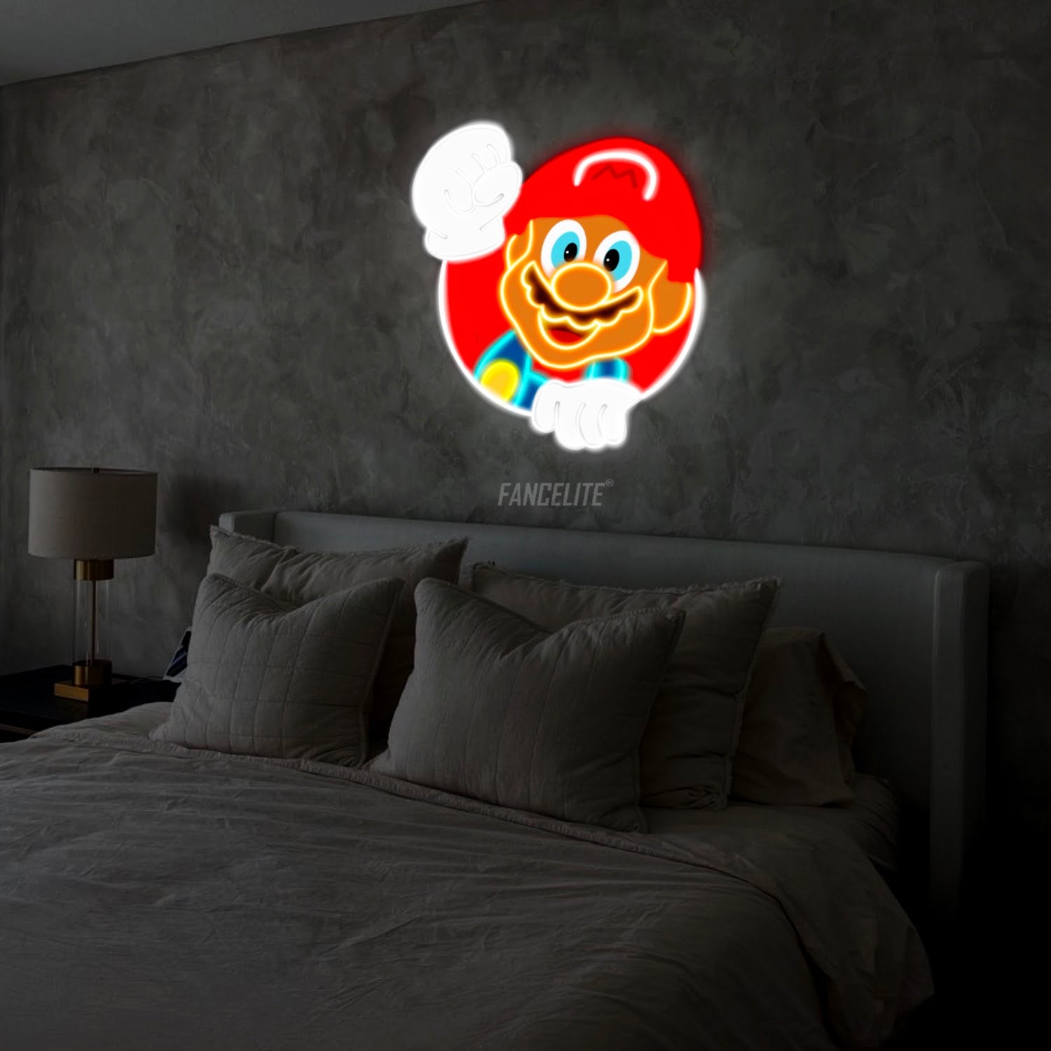 Mario UV Printed Neon Sign