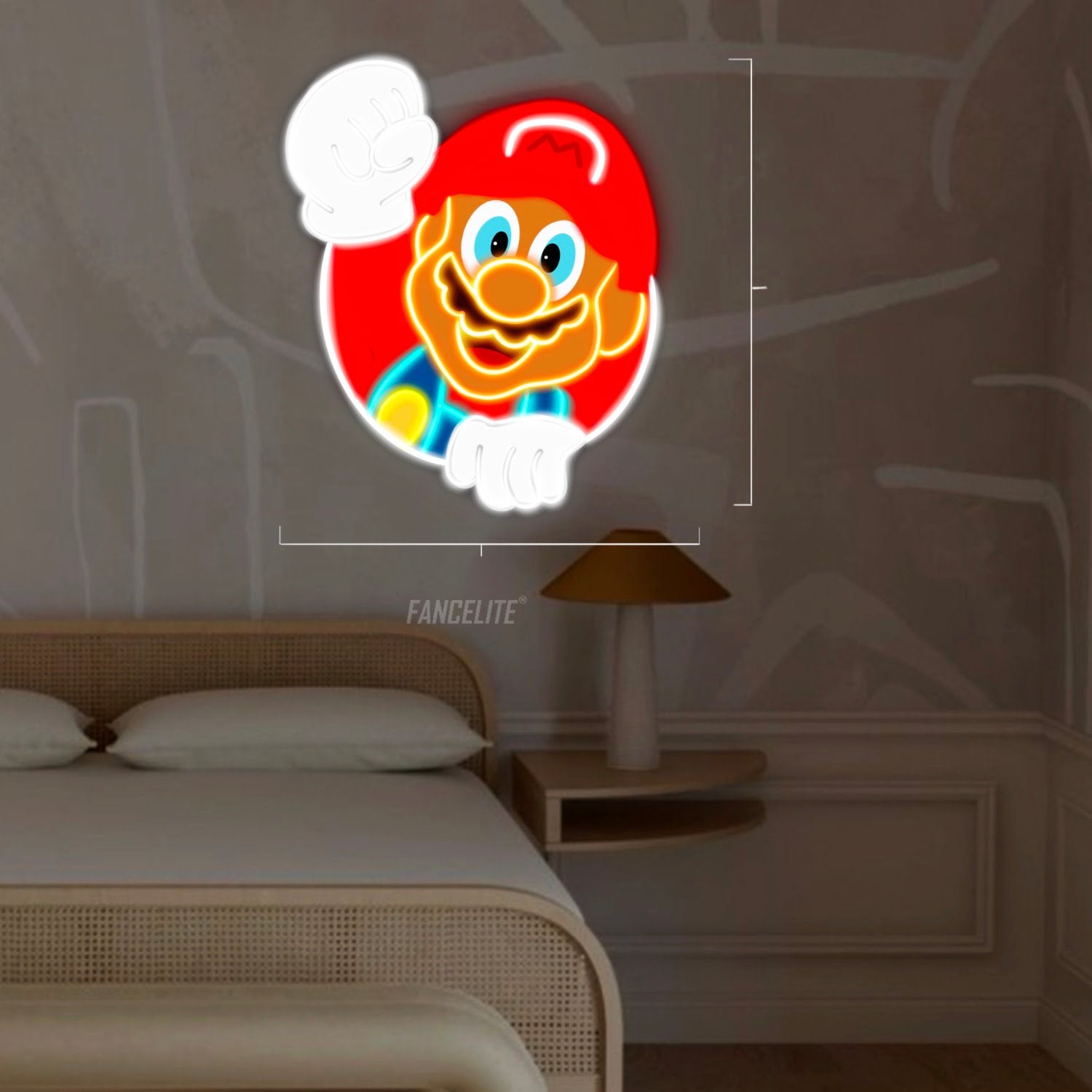 Mario UV Printed Neon Sign