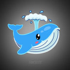 Blue Whale Theme UV Printed Neon Sign