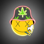 Smiley Face Puffer UV Printed Neon Sign