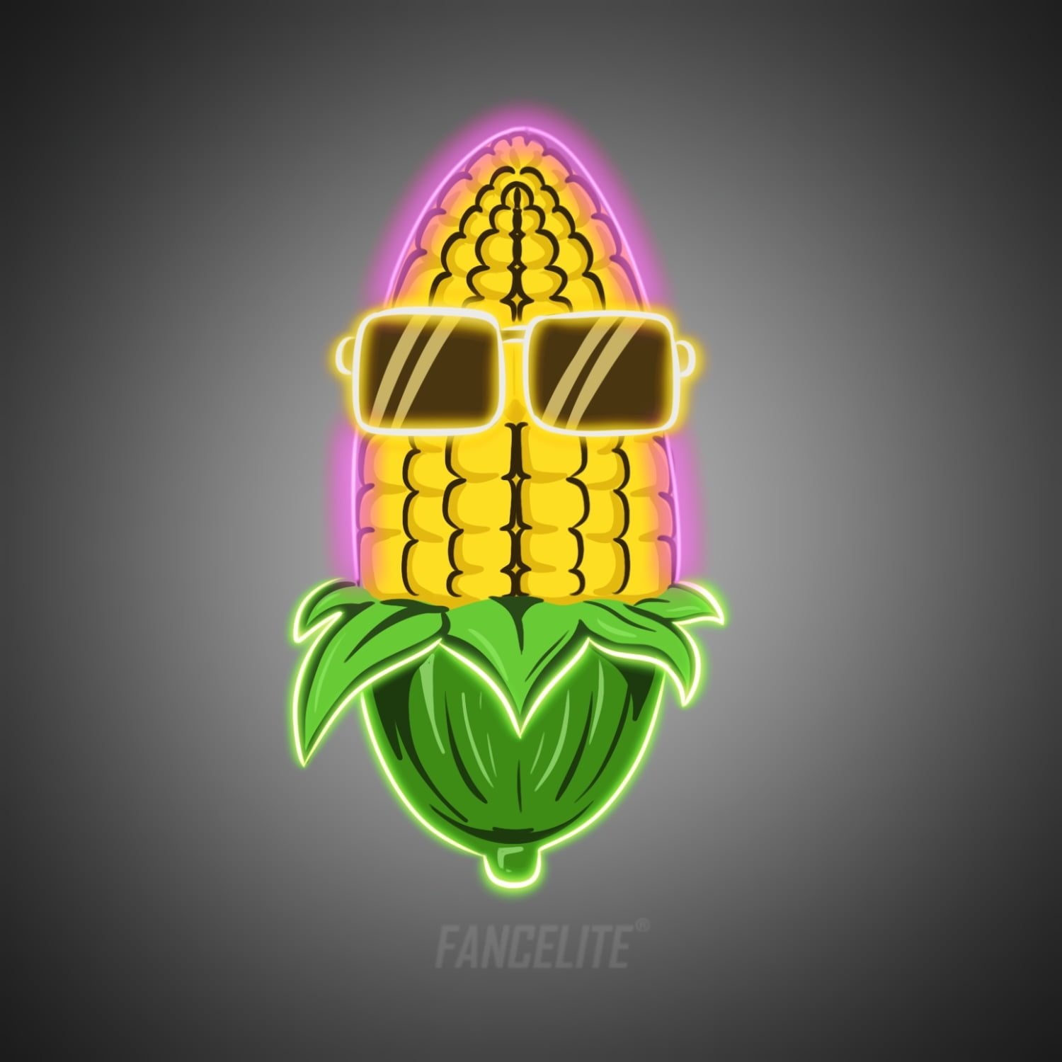 Corn Swag UV Printed Neon Sign
