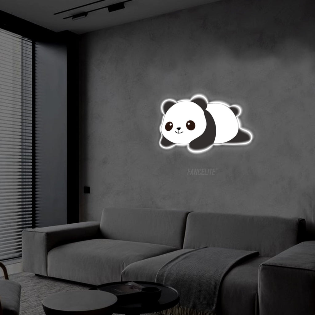 Cute Panda UV Printed Neon Sign