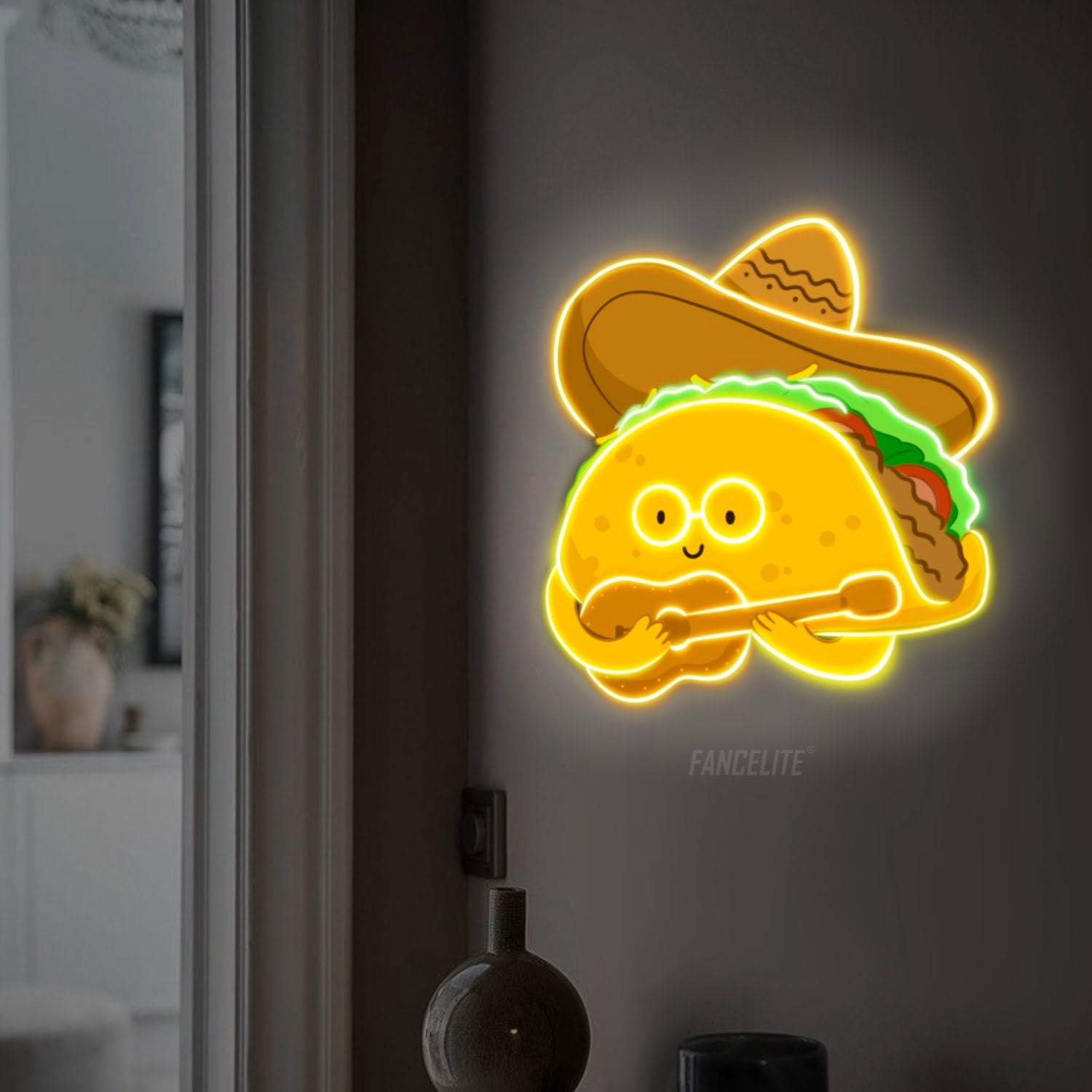Taco Gentlemen UV Printed Neon Sign