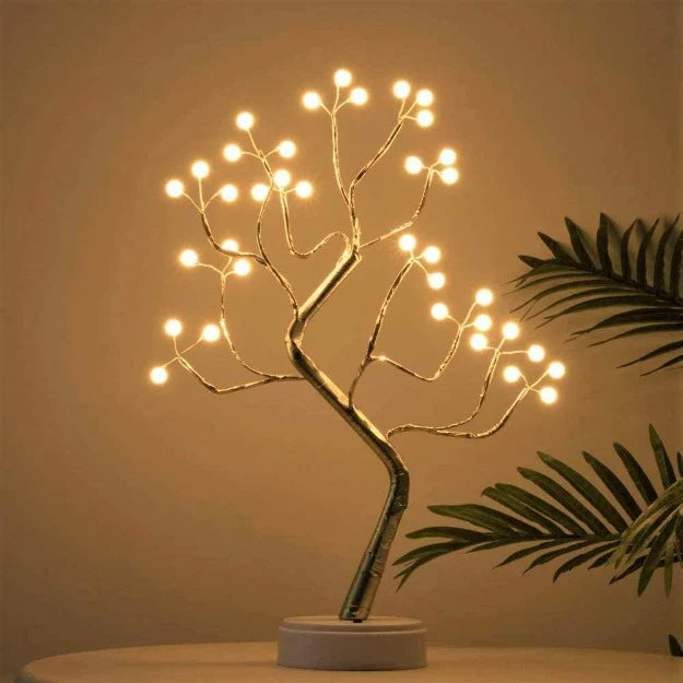 Enchanting Spirit Tree LED Lamp: 108-Light Bonsai Glow for Festive &amp; Home Decor | USB/Battery | Touch Control
