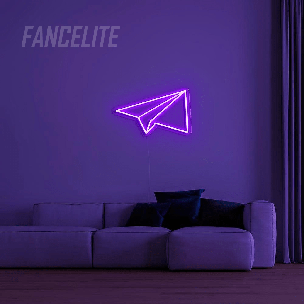Paper Plane Mini Neon LED Sign