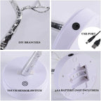 Enchanting Spirit Tree LED Lamp: 108-Light Bonsai Glow for Festive &amp; Home Decor | USB/Battery | Touch Control