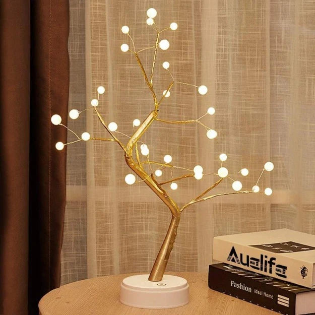 Enchanting Spirit Tree LED Lamp: 108-Light Bonsai Glow for Festive &amp; Home Decor | USB/Battery | Touch Control
