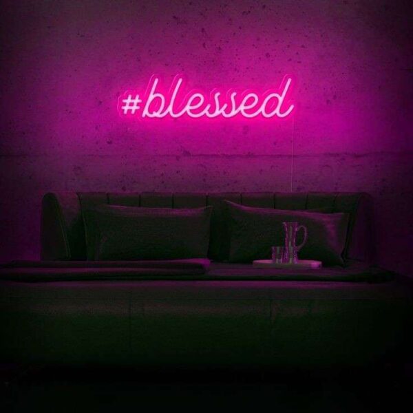 blessed neon light sign