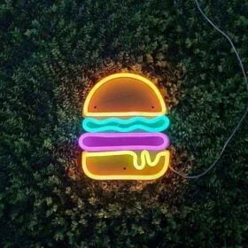 Burger Neon LED Sign
