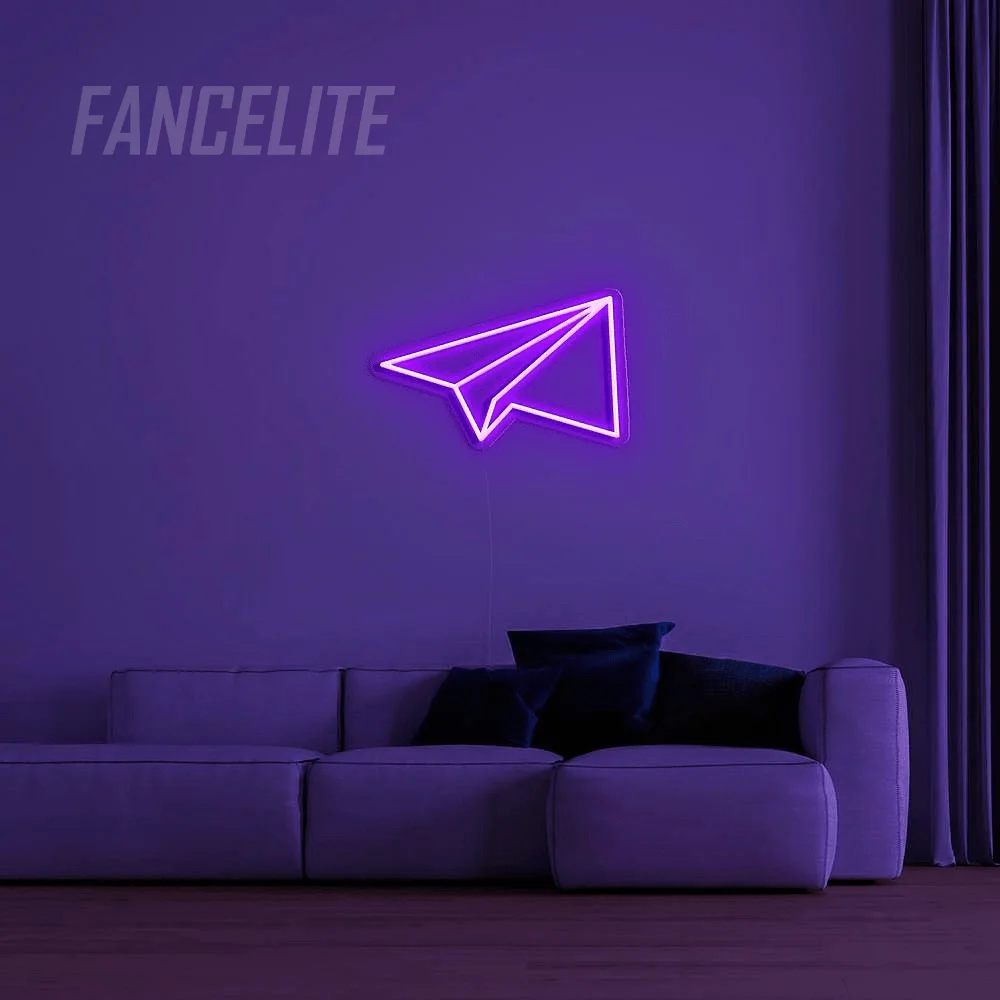 Paper Plane Mini Neon LED Sign - Image 2