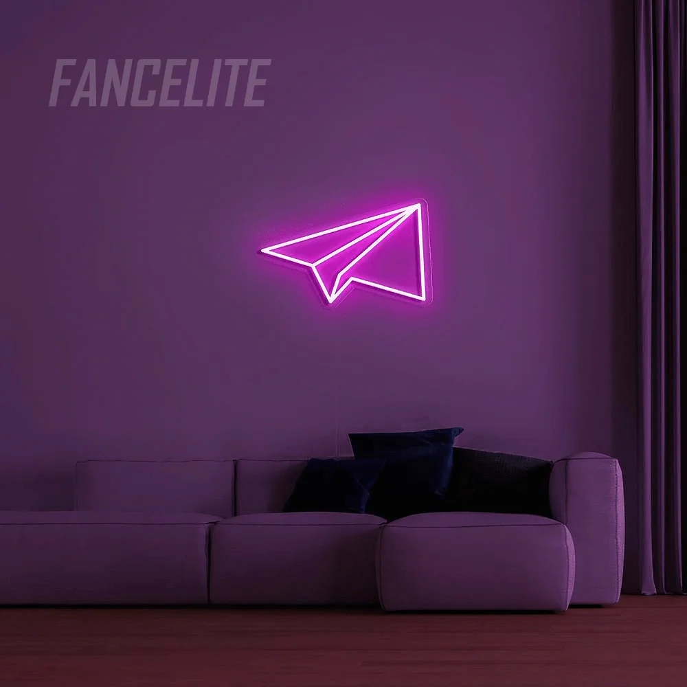Paper Plane Mini Neon LED Sign - Image 3