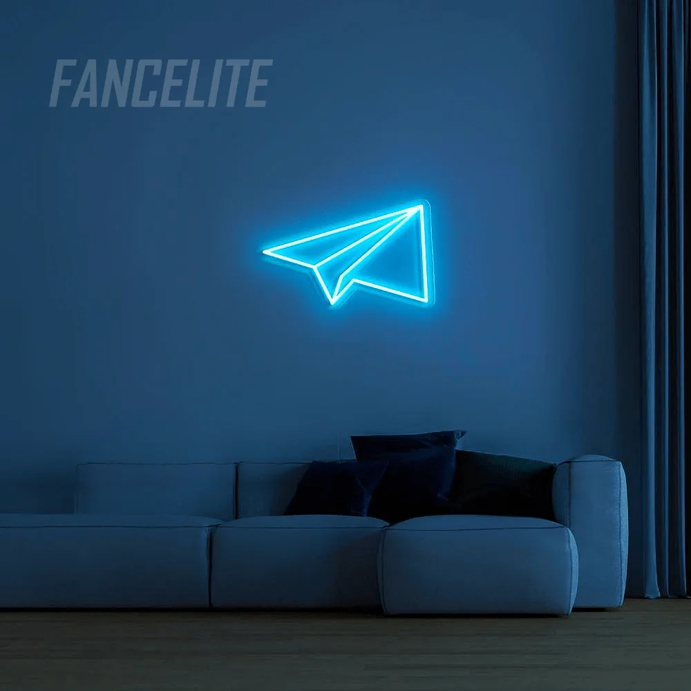 Paper Plane Mini Neon LED Sign