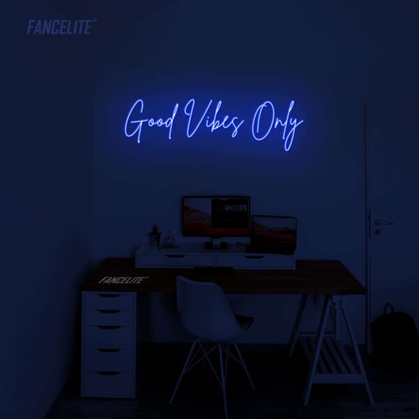Fancelite Neon Sign - Good Vibes Only BLUE