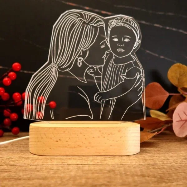 Personalized 3D Photo Acrylic LED Lamp - Image 5