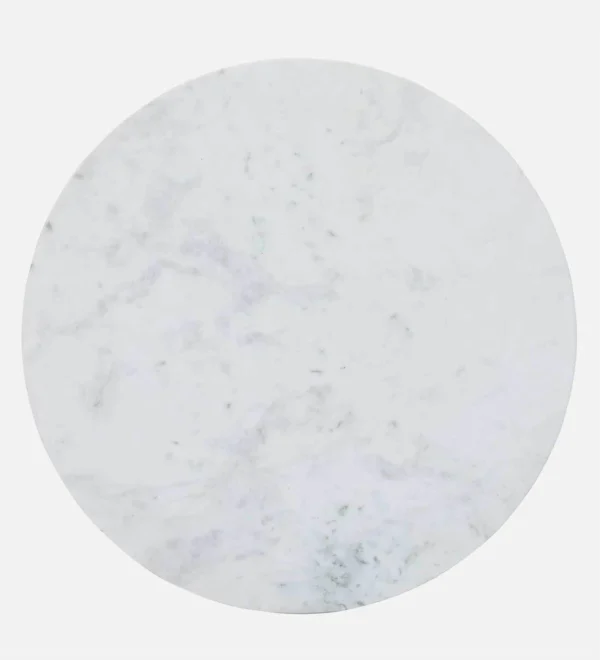 Round Coffee Table with Brass Finish & Elegant Marble Top - Image 5
