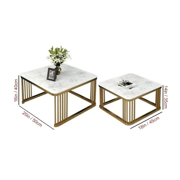 Premium Square Tethered Metallic Table Duo – Modern Luxury Redefined - Image 6