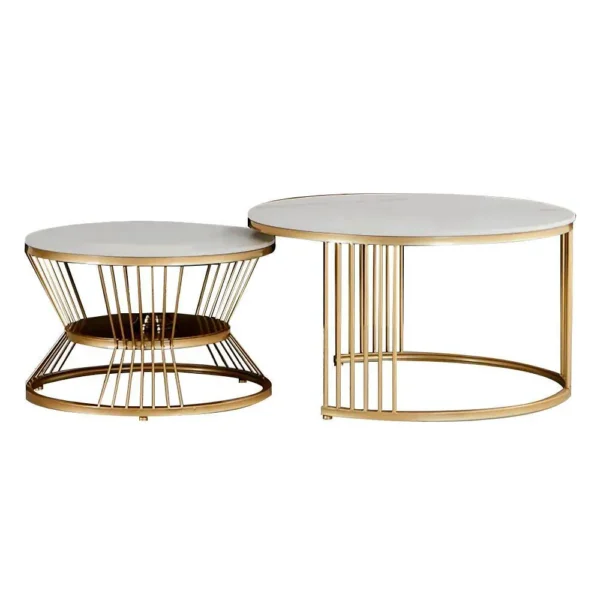 Golden Coffee Table Duo – Timeless Classic Charm - Image 6