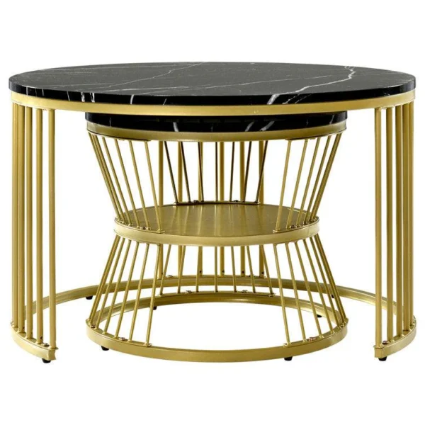 Minimalist Sleek Nesting Coffee Table Duo – Set of 2 - Image 5