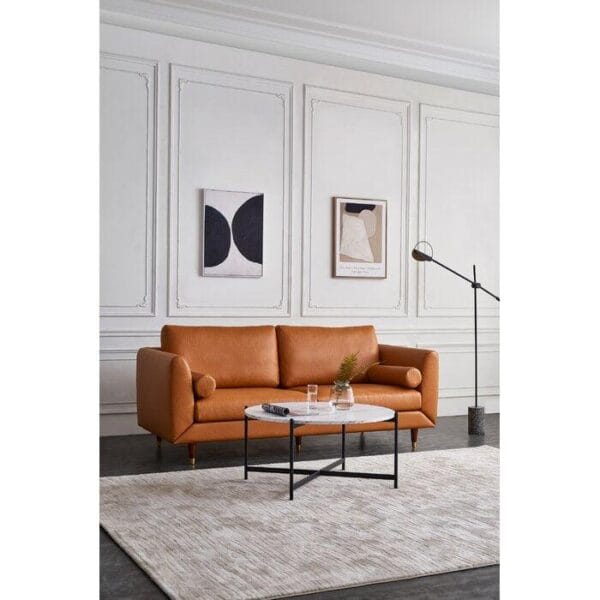 Modern Coffee Table with Sleek Black Crossed Legs - Image 2
