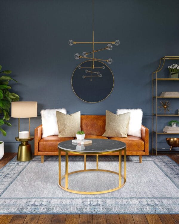 Modern Black & Gold Coffee Table – Elegant Statement Piece