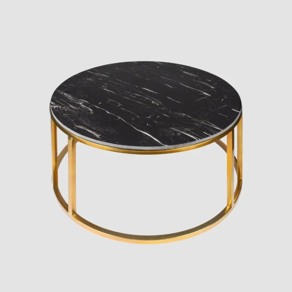 Modern Black & Gold Coffee Table – Elegant Statement Piece - Image 4