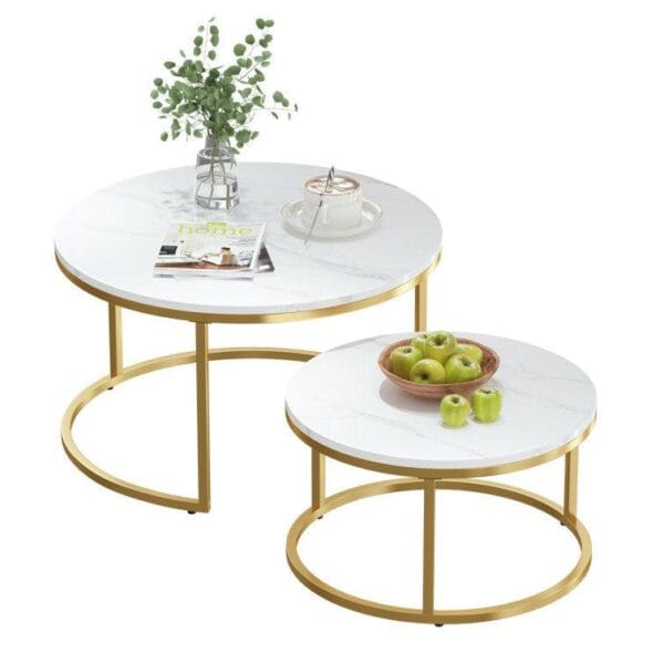 Modern Coffee Table with Extendable Nesting Set - Image 4