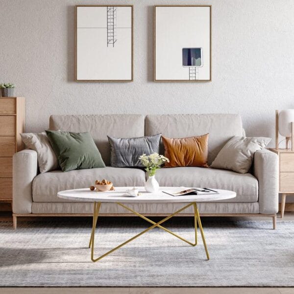 Elegant Coffee Table with Crossed Legs Design