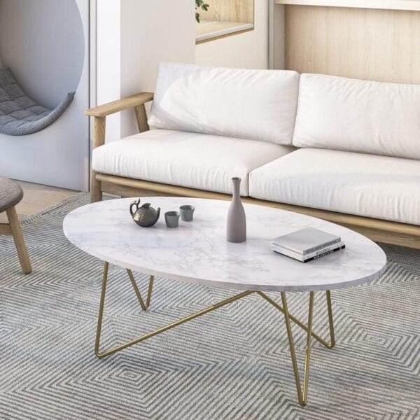 Elegant Coffee Table with Crossed Legs Design - Image 2