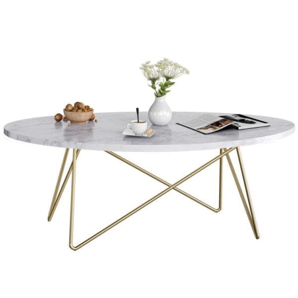Elegant Coffee Table with Crossed Legs Design - Image 4