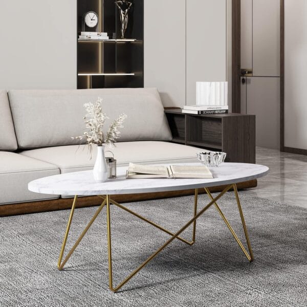 Elegant Coffee Table with Crossed Legs Design - Image 3