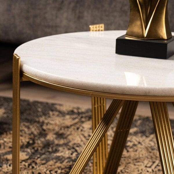Contemporary Stainless Steel Coffee Table – Sleek & Modern - Image 4