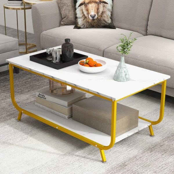 Wanstead 4-Leg Coffee Table with Smart Storage - Image 3