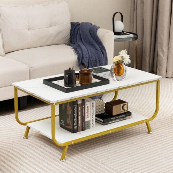 Wanstead 4-Leg Coffee Table with Smart Storage - Image 2
