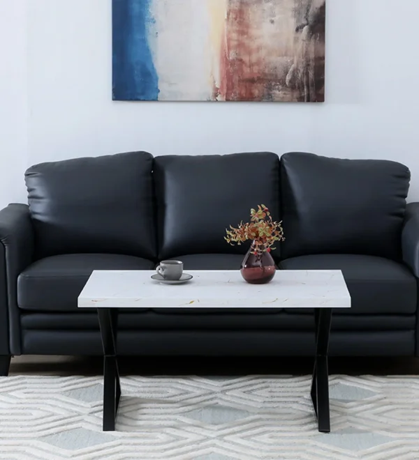 Modern White Metal Coffee Table – Sleek & Stylish Design