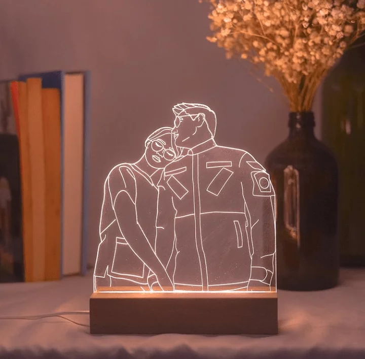 Personalized 3D Photo Acrylic LED Lamp