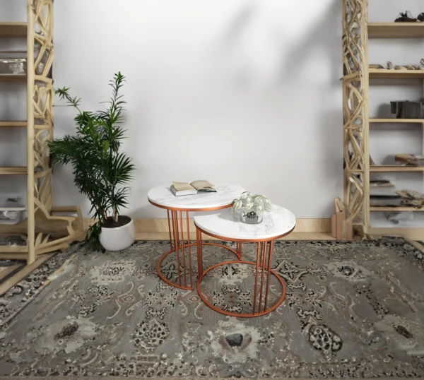 Classic Copper Tethered Nesting Tables (Set of 2) - Image 3